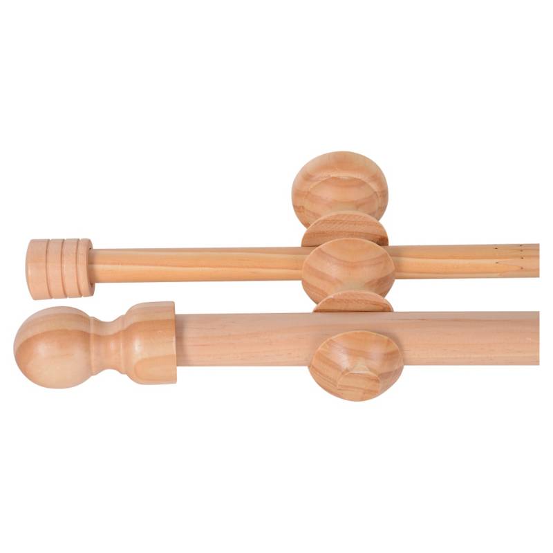 BARRA CORTINA MADERA 1500x19x18 mm  Natural