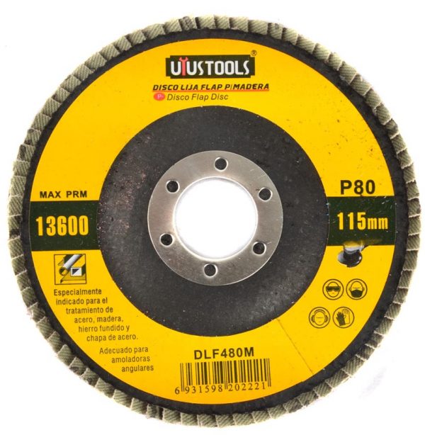 DISCO LAMINADO (FLAPP) MADERA/METAL 115 mm G80