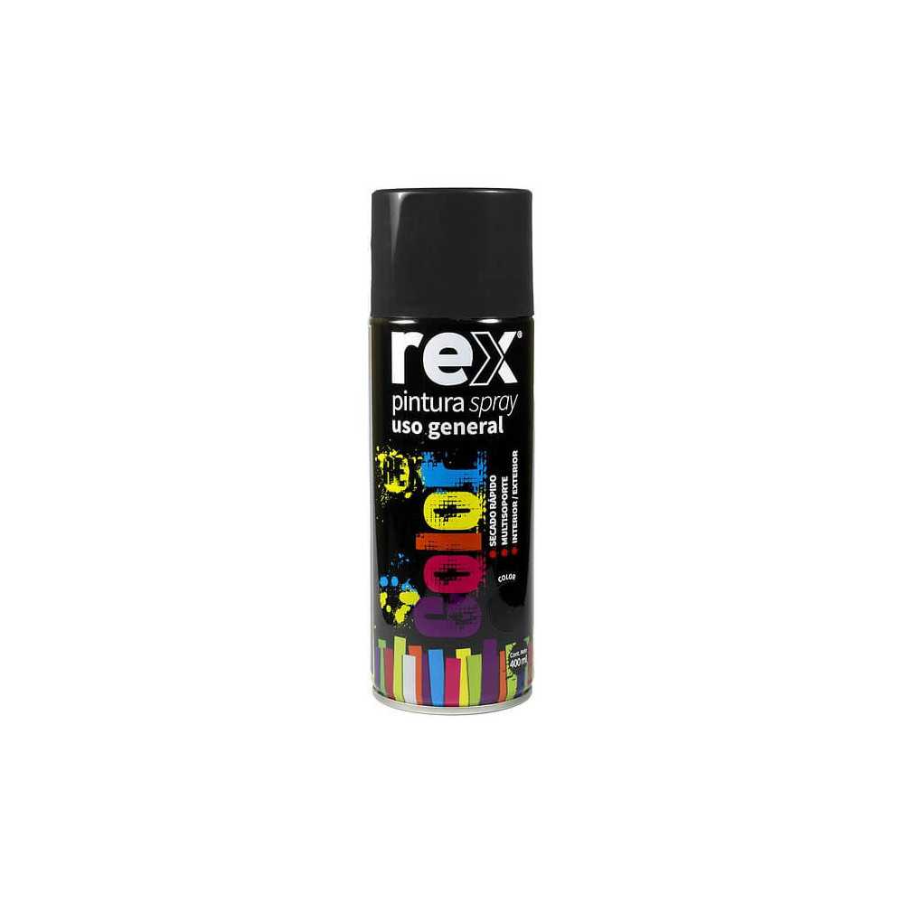 ESMALTE SPRAY USO GENERAL  Negro Mate | REX