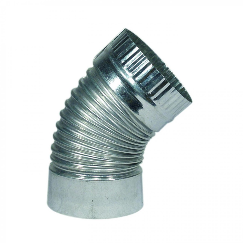 CODO GALVANIZADO CORRUGADO 6 in 45°