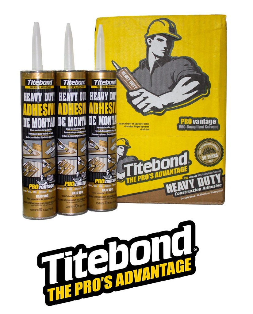 SILICONA SELLADOR TITEBOND PROVANTAGE HEAVY DUTY  296 ml. [CAFE]