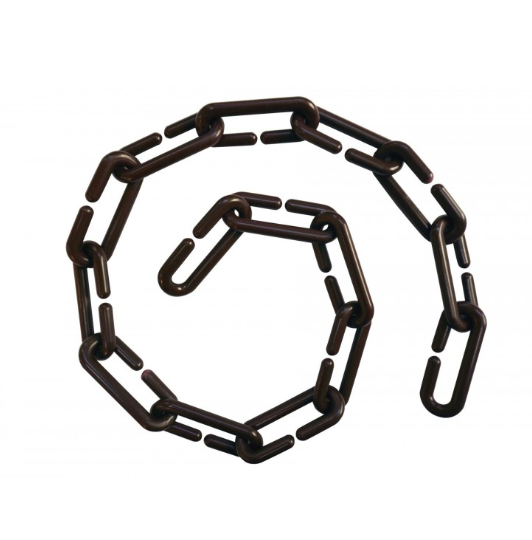 CADENA PLASTICA CANALETA CAFE 1mts