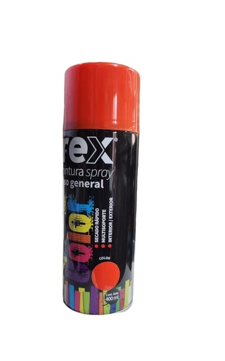 [REX-0084] Rex Pintura Spray General, Naranjo, 400 ml