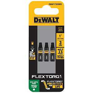 [FEHEFT-8653] PUNTA FLEXTORQ T20  1Pulg (3 pzas) [DWAF1TX20IR3]