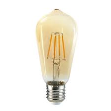 [FEMAAL-4233] Ampolleta LED  ST58 Yellow Glass E27 6W VINTAGE | MEGABRIGHT