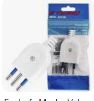 ENCHUFE VOLANTE MACHO 10 A BLANCO