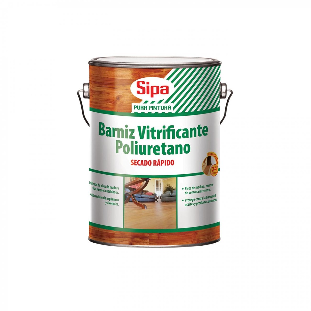 BARNIZ POLIURET. VITRIFICADO Sem.Brillo 1/4 GL | SIPA