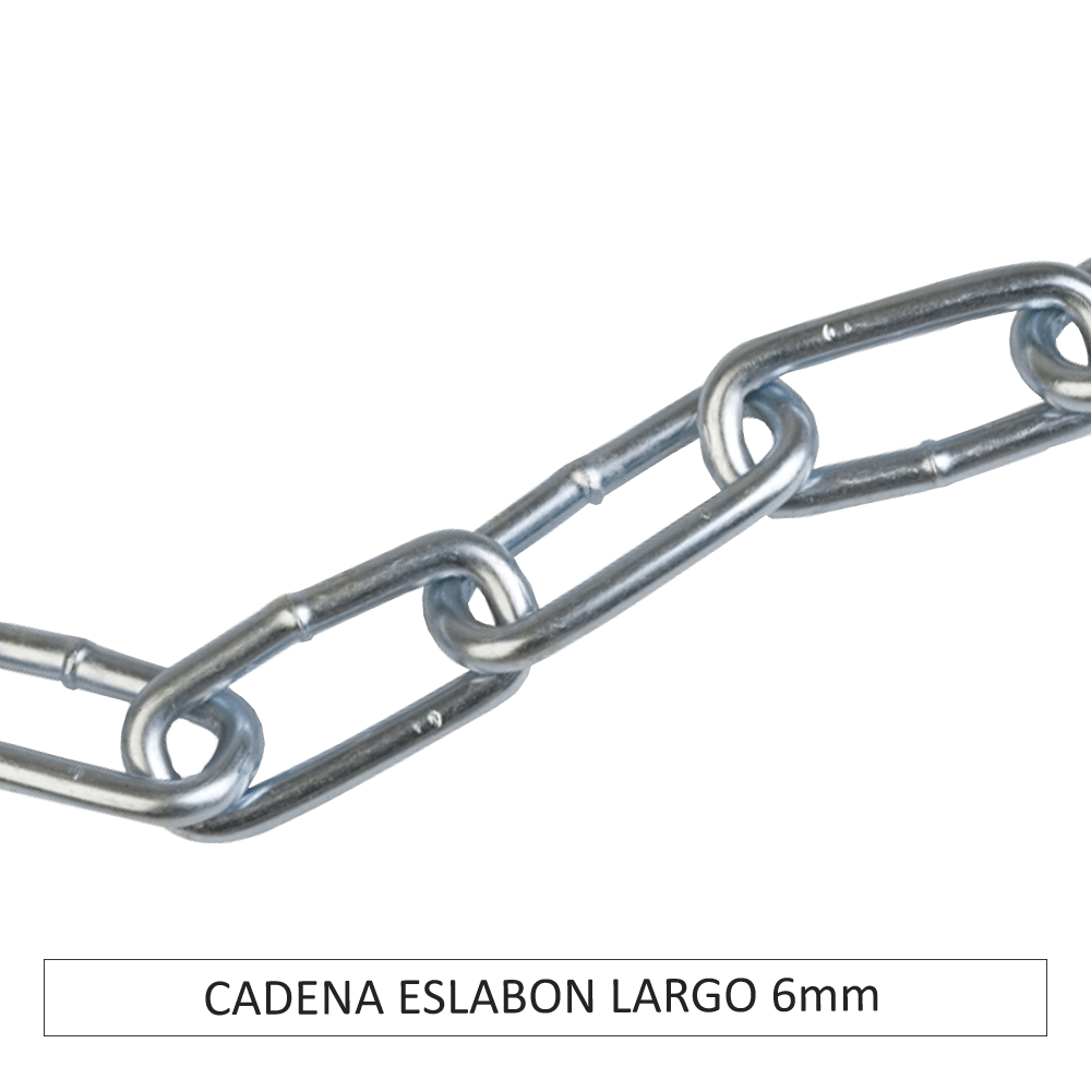 CADENA ESLABON LARGO 6 mm