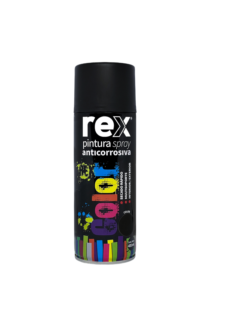 ESMALTE SPRAY ANTICORROSIVO  Negro | REX