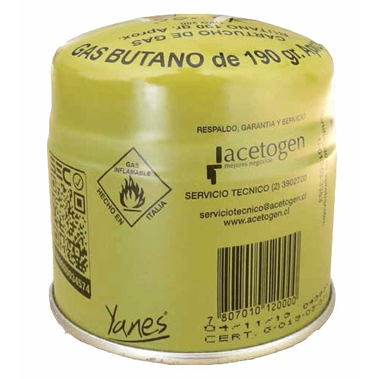 GAS BUTANO BALONCITO 190 gr