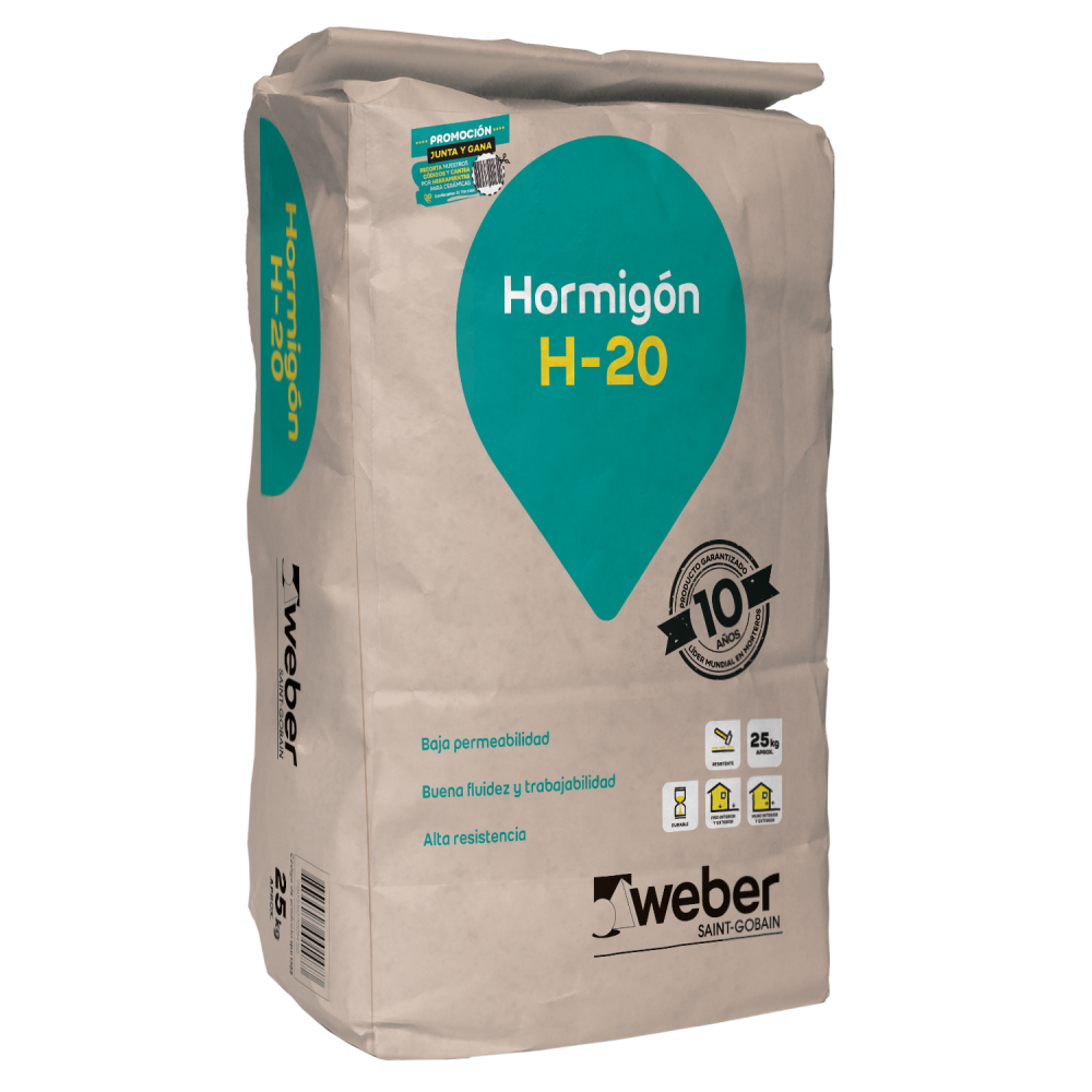 MORTERO HORMIGON H-20 25 kg | WEBER