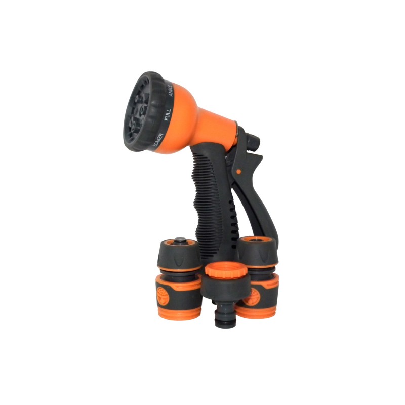 PISTOLA AJUSTABLE 8POS. CON ACCESORIOS PREMIUM