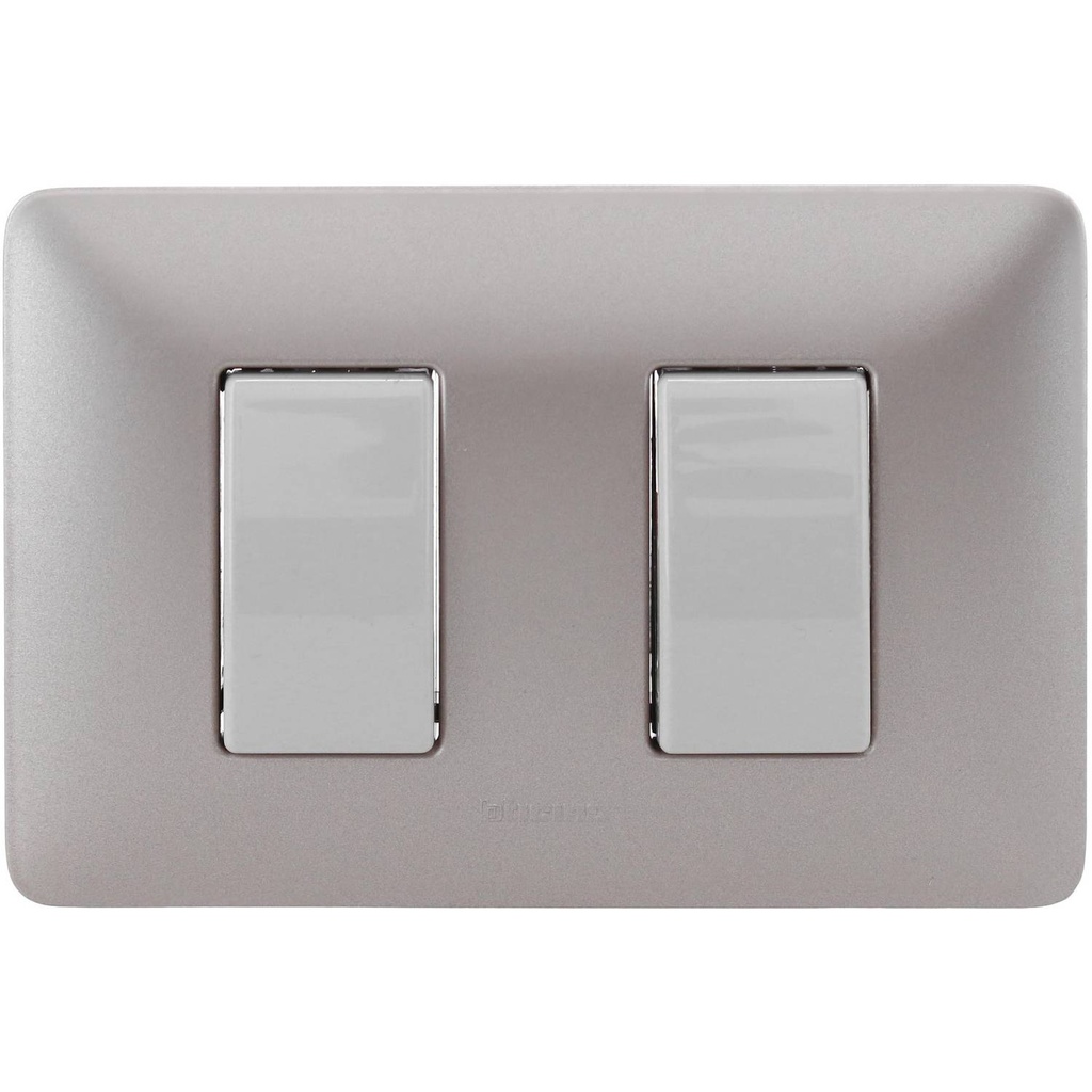 INTERRUPTOR EMB. DOBLE 10A Inox | UYUSTOOLS