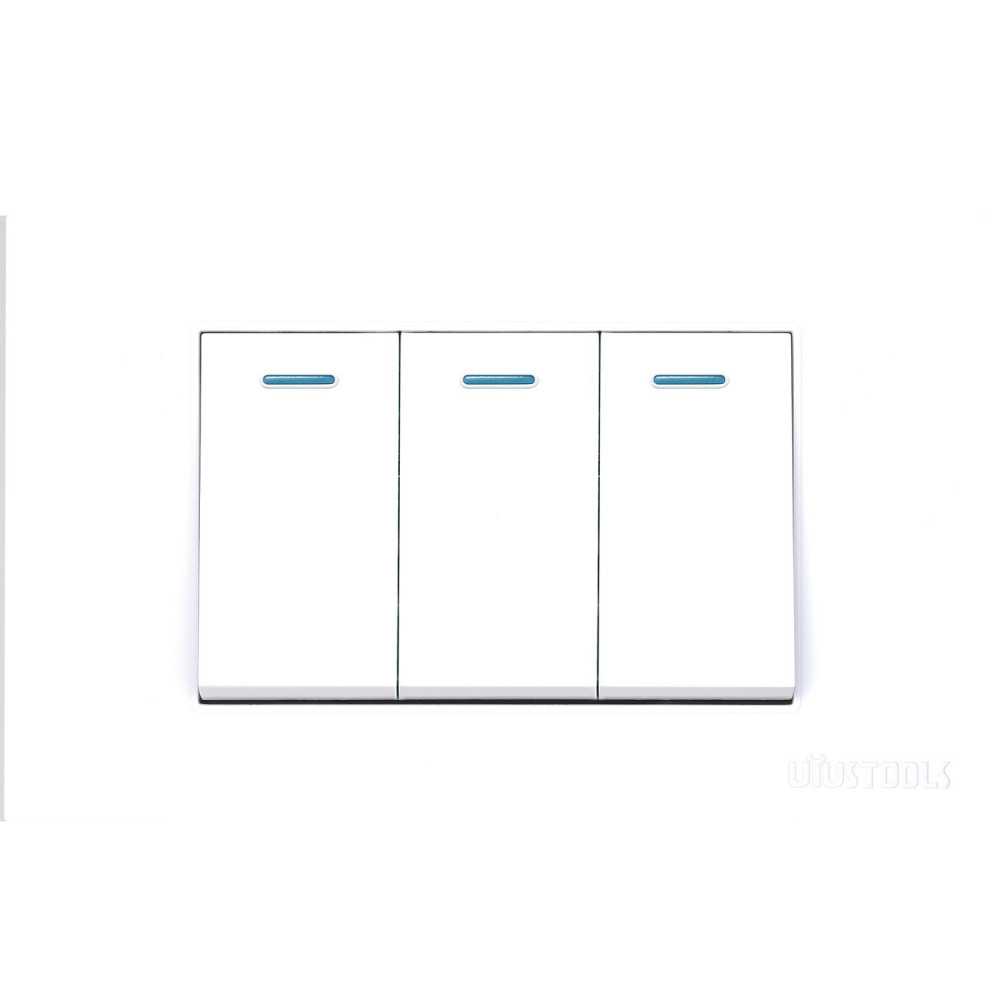 INTERRUPTOR EMB. TRIPLE 10-16A Blanco | UYUSTOOLS