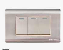 INTERRUPTOR EMB. TRIPLE 10-16A Inox | UYUSTOOLS