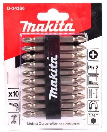 PUNTAS PHILLIPS PH PH2 X 65MM | MAKITA