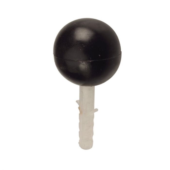 TOPE PUERTA PLASTICO ESFERICO  Negro
