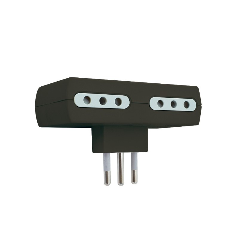 ENCHUFE ADAPTADOR CUADRUPLE  Negro