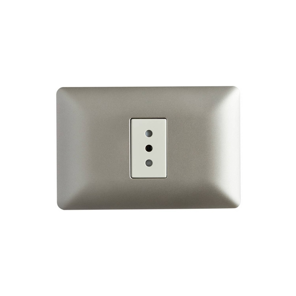 ENCHUFE EMB. SIMPLE 10A Champagne