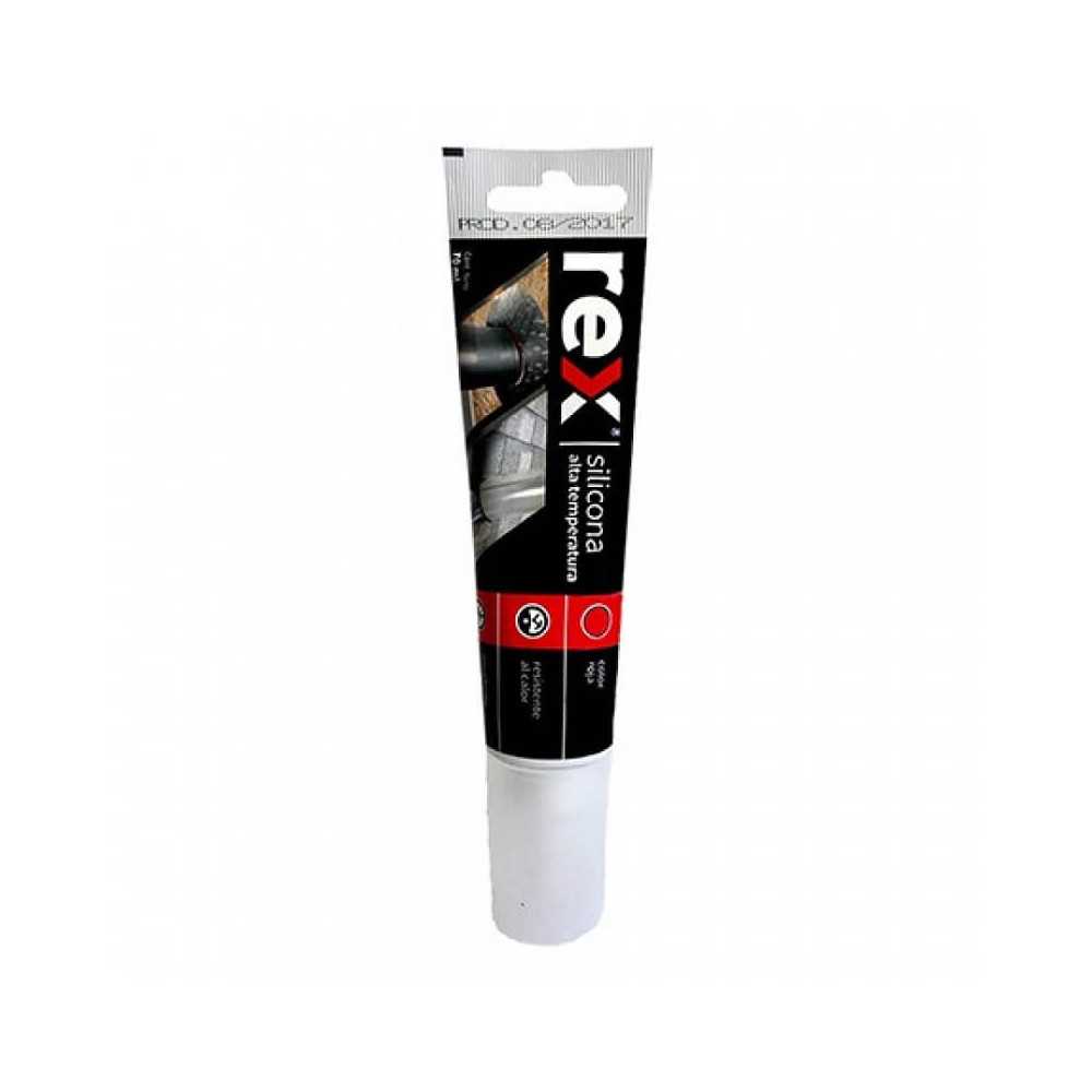 Rex Silicona Alta Temperatura Negro, Pomo 70 ml 