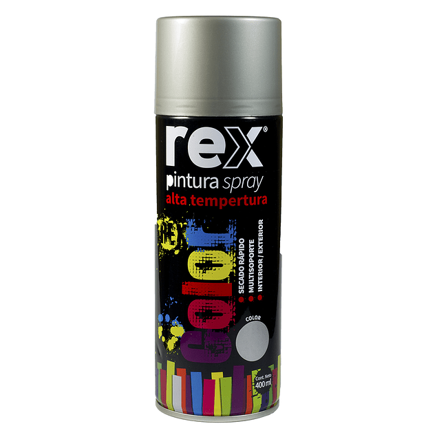 Rex Pintura Spray General, Aluminio, 400 ml