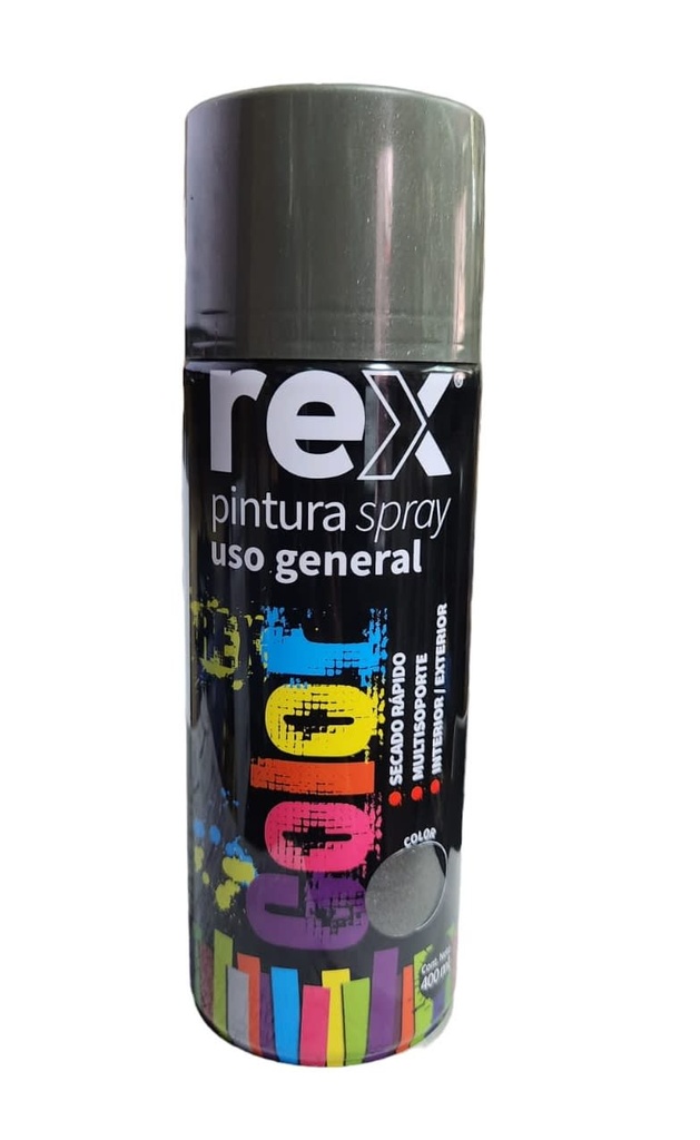 Rex Pintura Spray General, Grafito, 400 ml