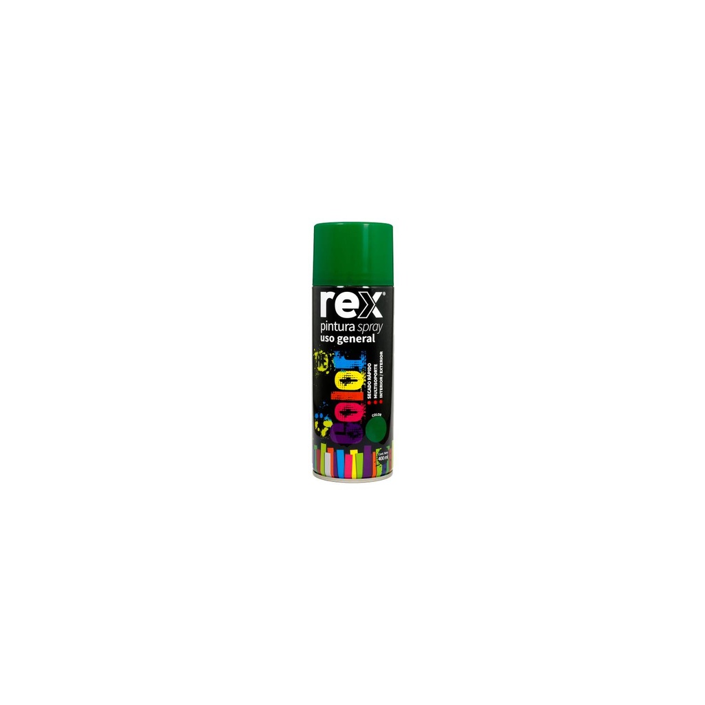 Rex Pintura Spray Metalico, Verde, 400 ml