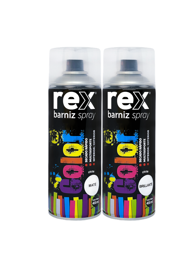 Rex Pintura Spray Barniz, Brillante, 400 ml