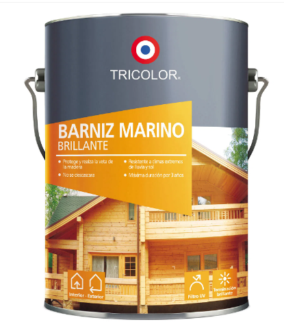 BARNIZ MARINO BRILLANTE CEDRO 1/4 GL | TRICOLOR