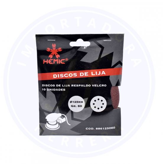 DISCO LIJA VELCRO [10 unds] 125 mm G100