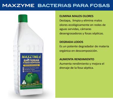 BACTERIAS PARA FOSAS 1 lt | MAXZYME