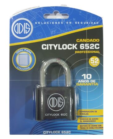 CANDADO CITYLOCK 652C COMBINACION 52mm ODIS