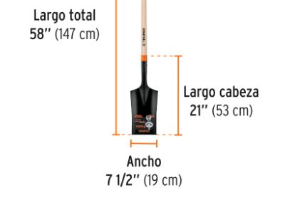 PALA CUADRADA JARDIN MANGO LARGO | TRUPER