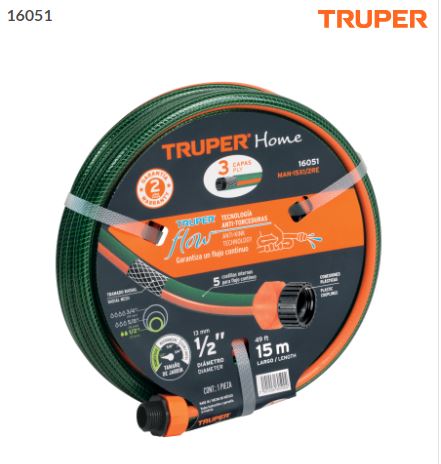 SET MANGUERA TRUPER 1/2in x 15 m