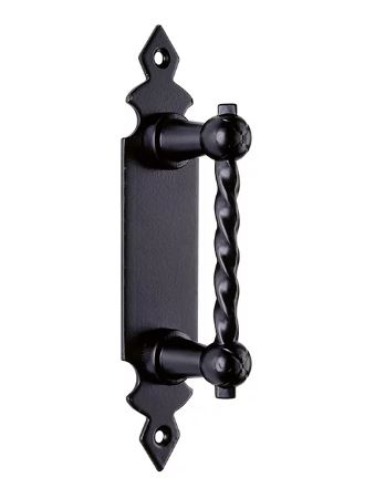 Manilla Escudo Negro Liso 14 × 3 cm