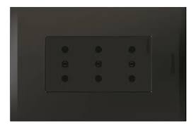 ENCHUFE EMB. TRIPLE 10A 250V NEGRO