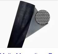 MALLA MOSQUITERA NEGRO 1.20x30 mt