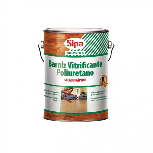 [PYCBMA-00013] BARNIZ POLIURET. VITRIFICADO BRILLANTE1/4 GL | SIPA
