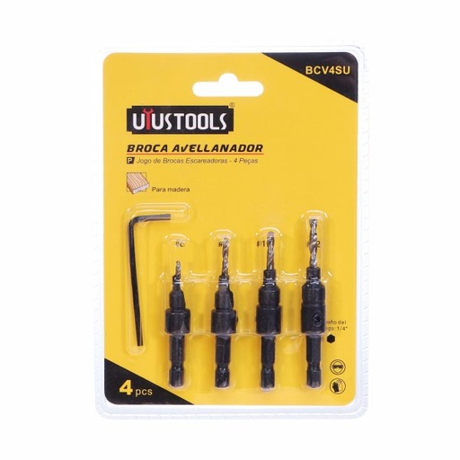 [ADHBAS-0002] BROCA AVELLANADORA SET #6/#8/#10/#12 4 pcs | UYUSTOOLS