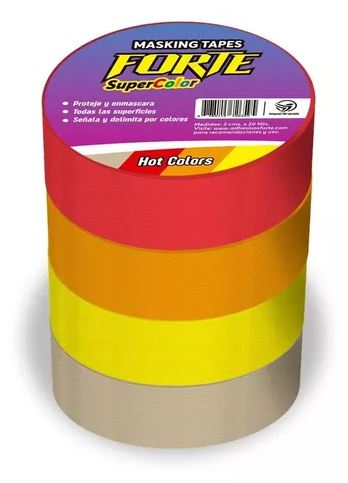 [SYCCM-1532] CINTA MASKING TAPE SET x4 COLORES | FORTE