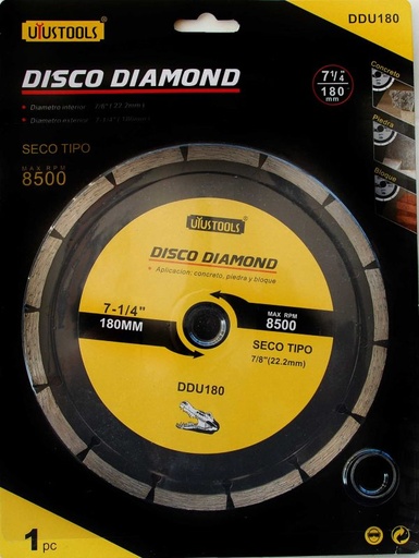 [HMRDCU-82] DISCO CORTE CERAMICA SEGMENTADO 180 mm | UYUSTOOLS
