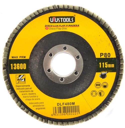 [DISDLK-567] DISCO LAMINADO (FLAPP) MADERA/METAL 115 mm G80