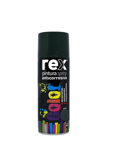 [HMEESM-002912] ESMALTE SPRAY USO GENERAL  Negro Brillante | REX