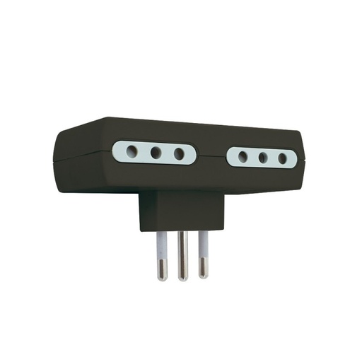 [METAT-1393] ENCHUFE ADAPTADOR CUADRUPLE  Negro
