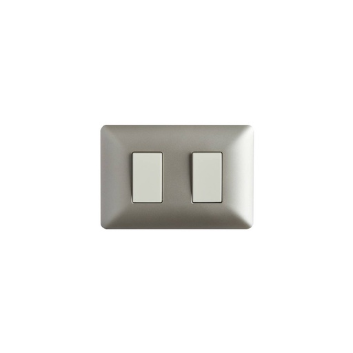 [FERIEP-0010] INTERRUPTOR EMB. DOBLE 10-16A Champagne | STANFORD