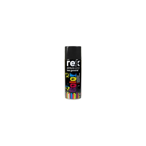 [REX-0094] Rex Pintura Spray Metalico, Negro, 400 ml