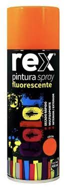 [REX-0097] Rex Pintura Spray Fluorescente, Naranjo, 400 ml