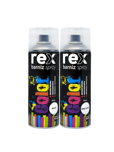 [REX-0101] Rex Pintura Spray Barniz, Mate, 400 ml