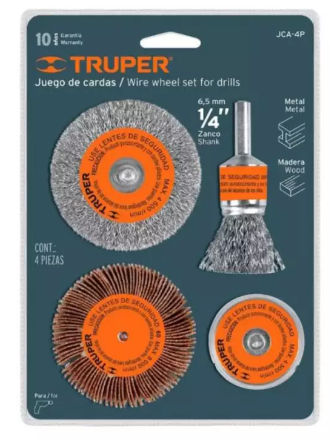 [ADHGES-0006] JUEGO DE GRATAS PARA TALADRO 4 pcs