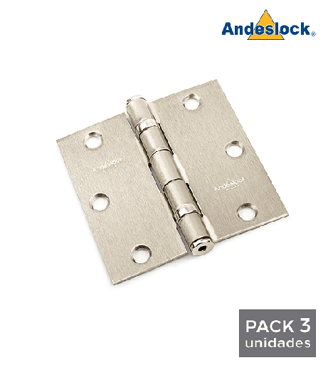 [FERBOD-0026] BISAGRA (PAR) 3 in x 3 in x 2 mm  NIQUEL SATIN | ODIS